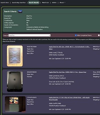 Example eBay Search Results For Apple IPad